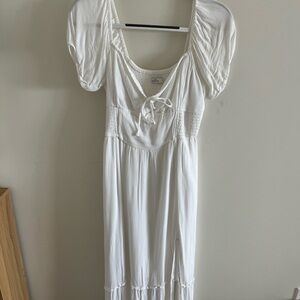 Hollister White Midi Dress